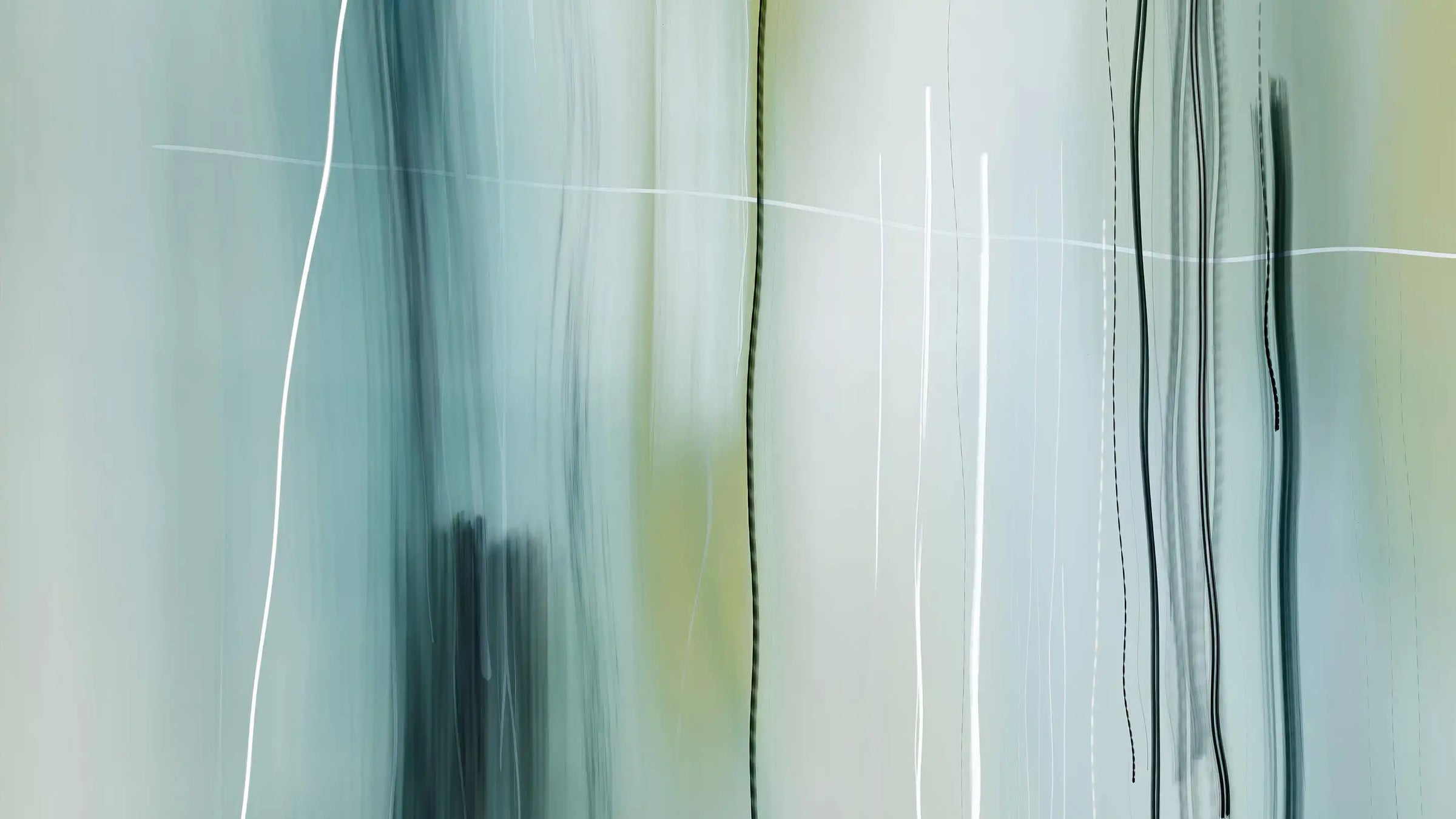 Hakob Khodaverdian's Fragments of Air is a study of depth and space in the context of linear composition. Hacob’s examination of how textures with fine and defined lines and colors stands out and how foggy atmosphere is pushed into the back. Colors also play a big part in this depth perception. The aqua blue gives an aura of air, the abundance and the lack thereof. Hence titled “Fragments of Air”.